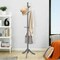 Adjustable Height Free Standing Wooden Coat Rack Tree Perfect for Any Room
